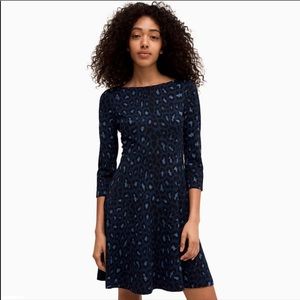NWT Kate Spade broome street leopard ponte dress